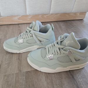 Mint Green Sneakers with White Soles